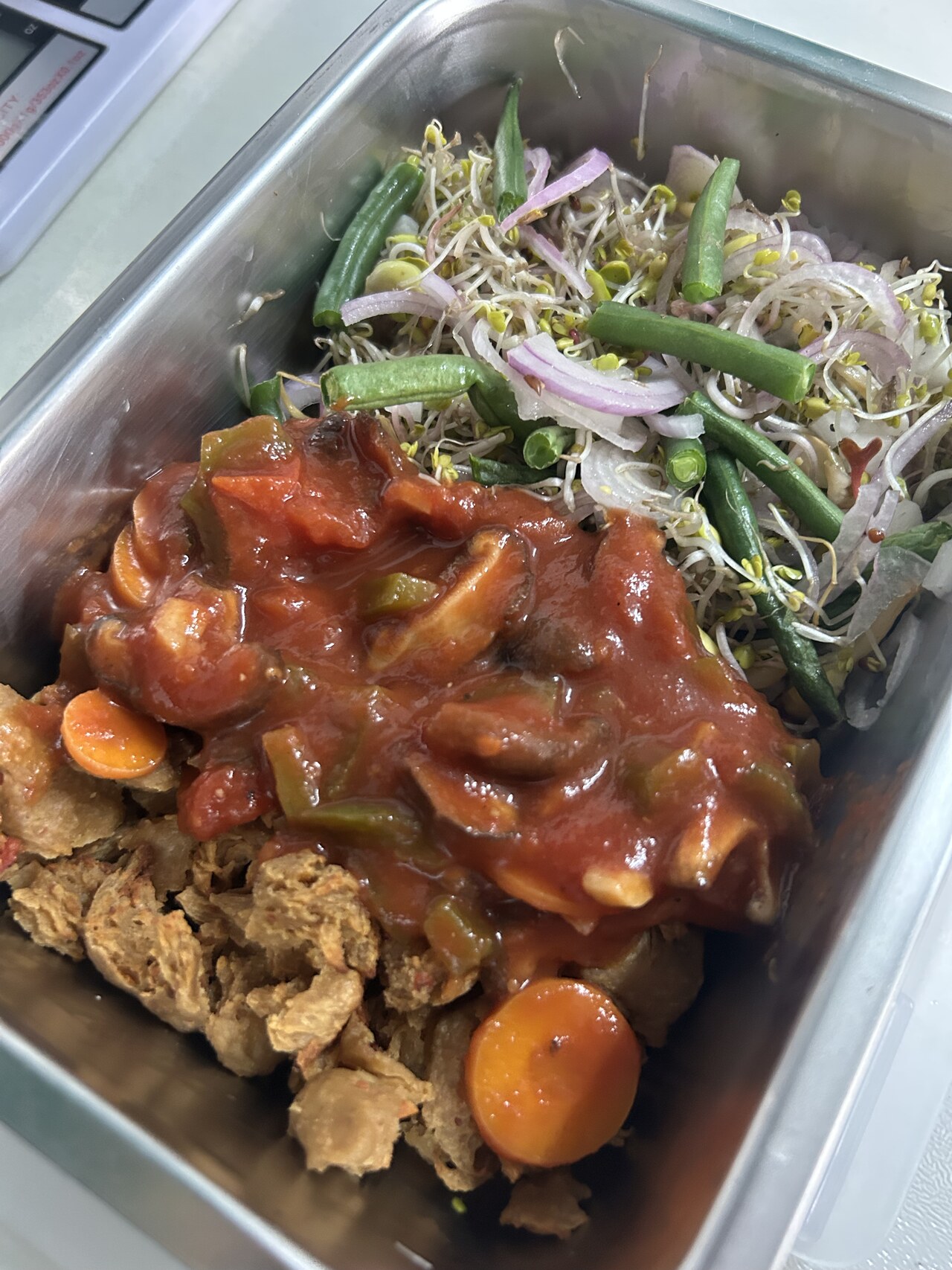 Seitan with Tomato Soy Sauce