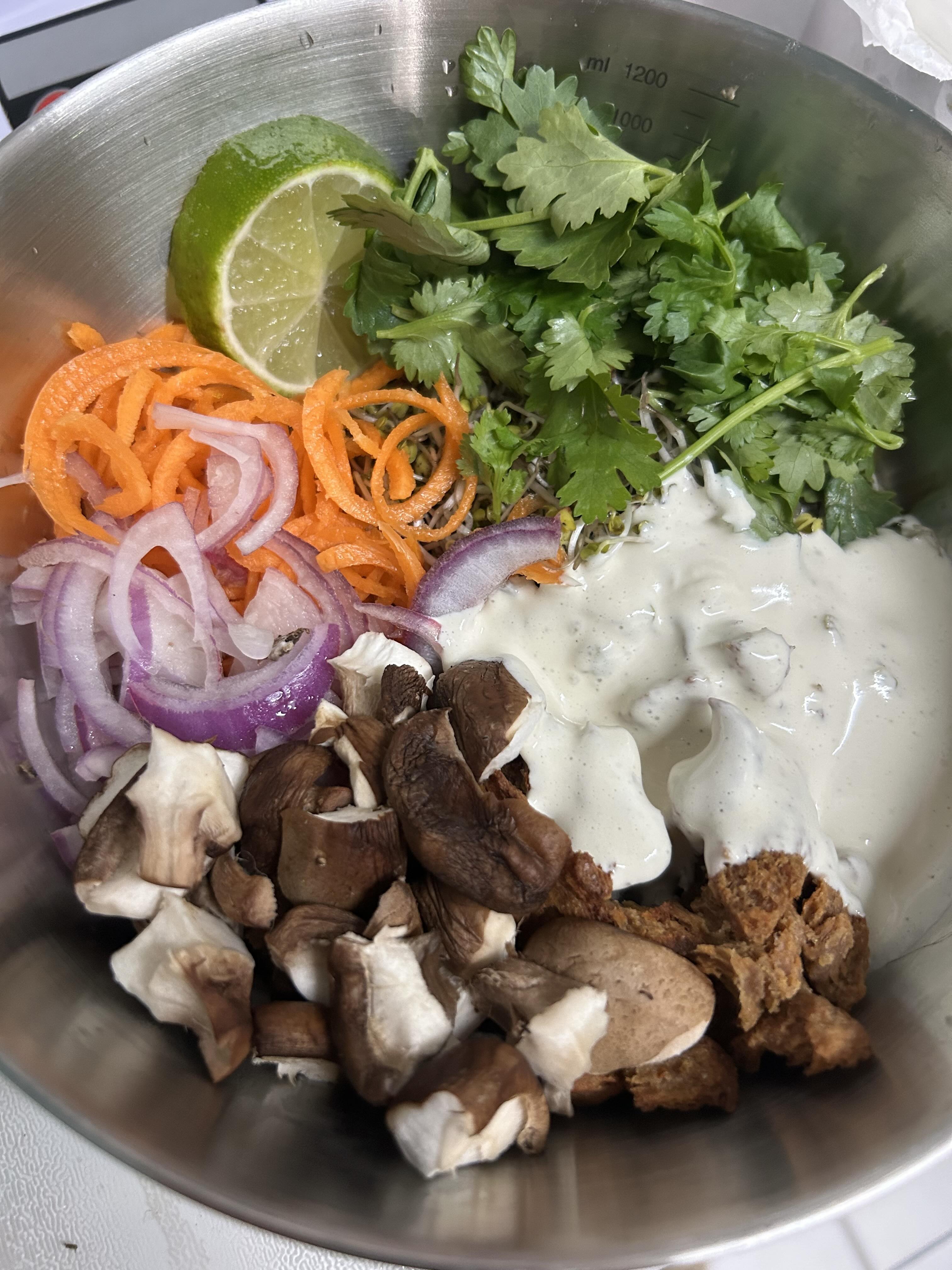 Creamy Herb Cashew Sprout Protein Bowl